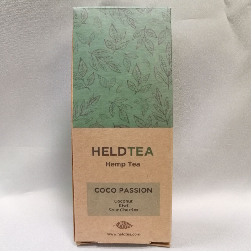 confezione da 25gr di Tè al CBD coco passion rilassante