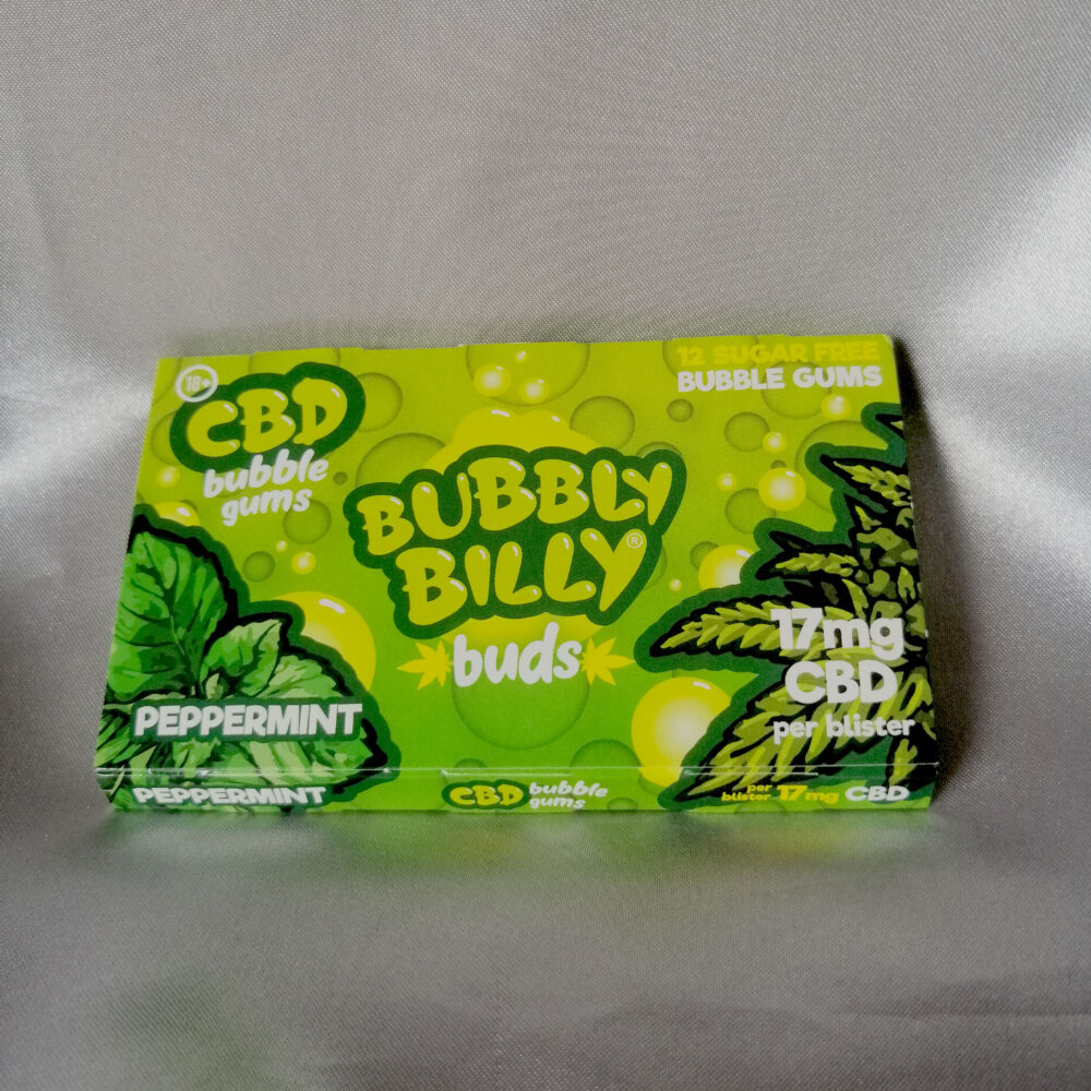 gomma da masticare al cbd senza zucchero alla menta